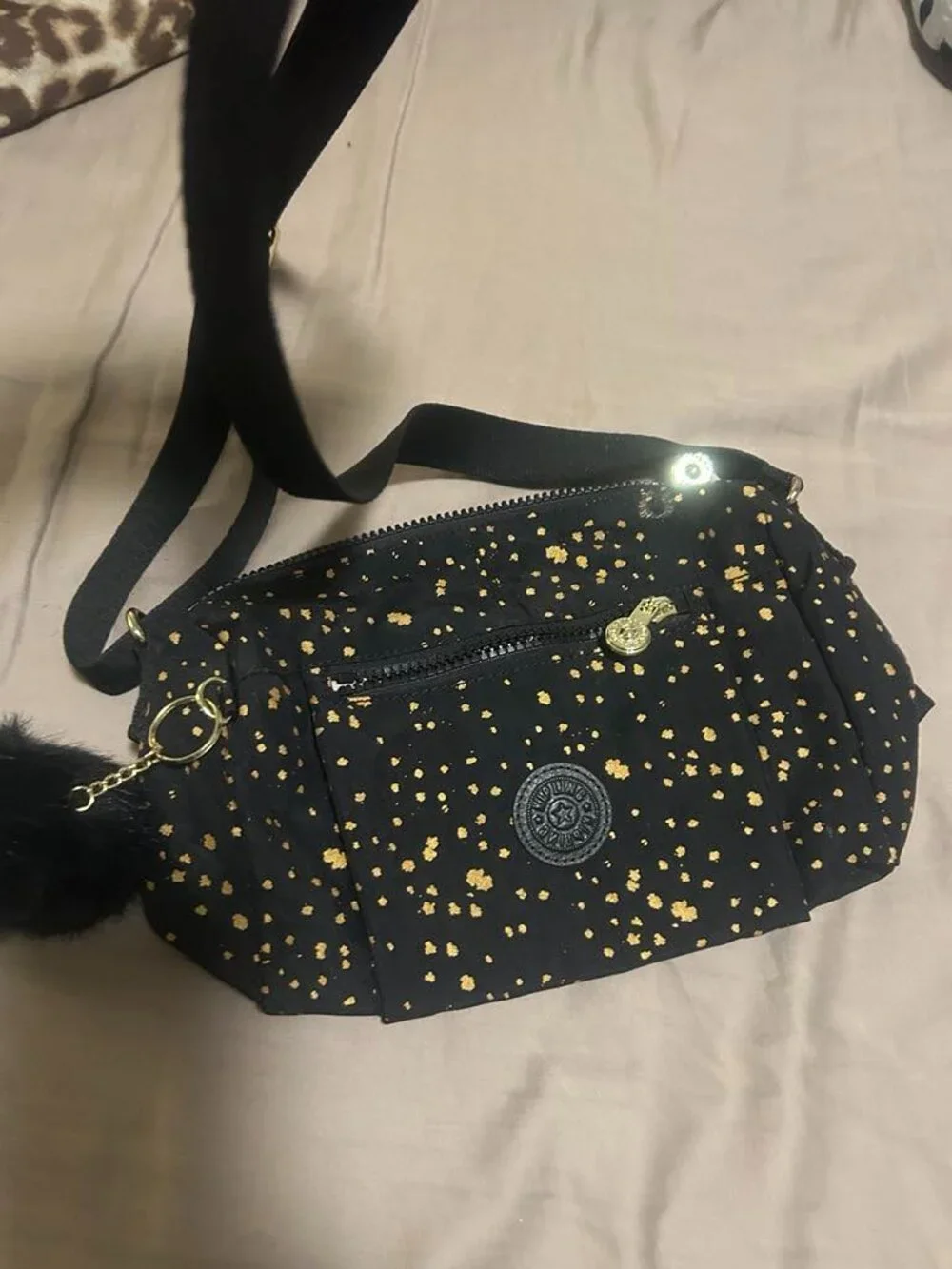 Kipling Gold Small Zipper Bag
